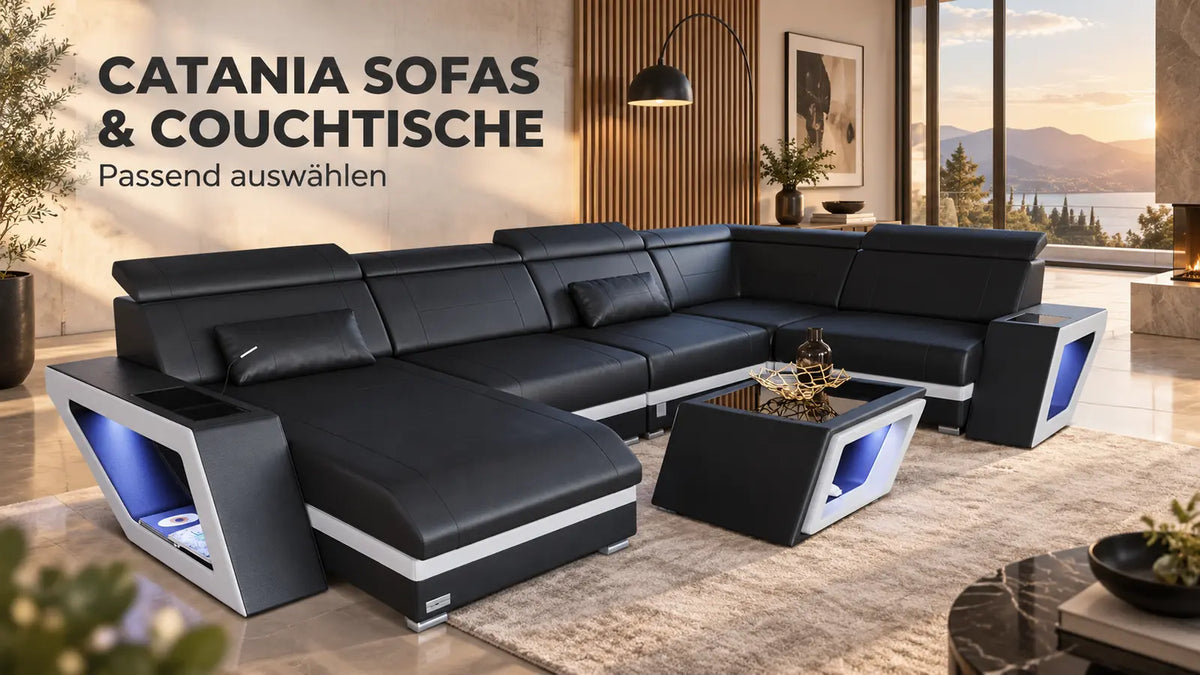 Catania Sofas und Couchtische – moderne Ecksofa-Wohnlandschaft aus dem Sofa Dreams Sortiment