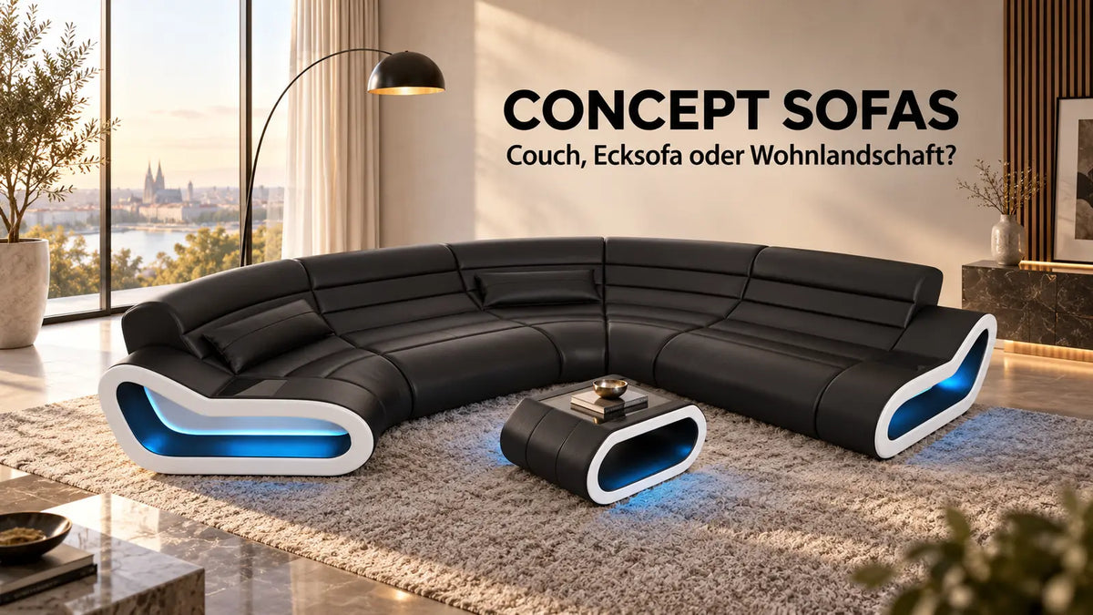 Concept Sofas – moderne Couch, Ecksofa und Wohnlandschaft aus dem Sofa Dreams Sortiment