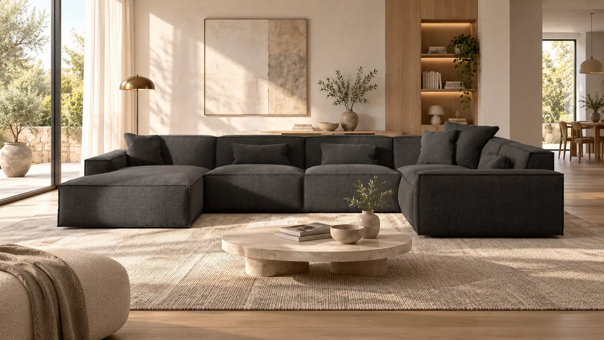 Formenta Wohnlandschaft – U-Form und kurze L-Form im modernen Wohnzimmer