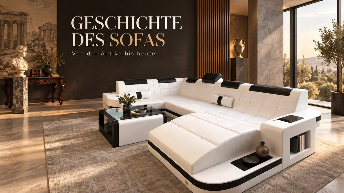 Geschichte des Sofas von der Antike bis heute – Design und Technik im Wandel