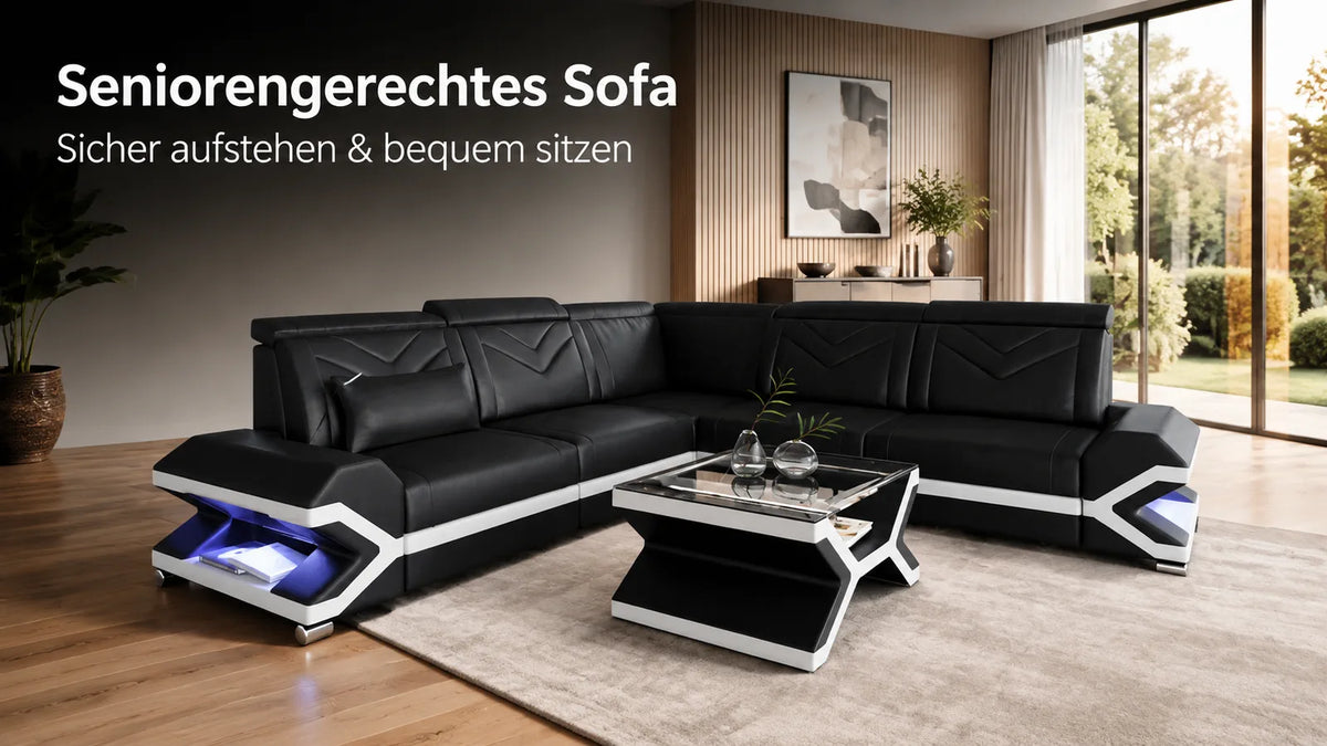 Seniorengerechtes Sofa: Sitzhöhe, Armlehnen und bequemer Komfort