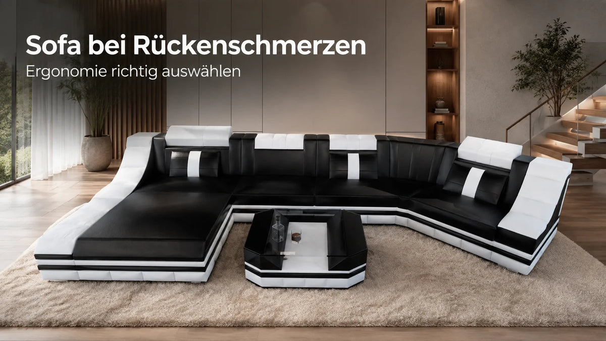 Sofa bei Rückenschmerzen: ergonomische Auswahl einer Wohnlandschaft