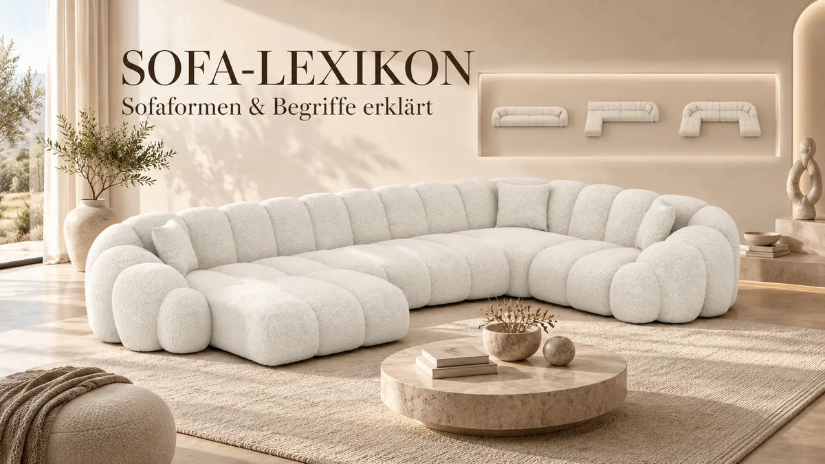 Sofa-Lexikon: Sofaformen und wichtige Begriffe verständlich erklärt