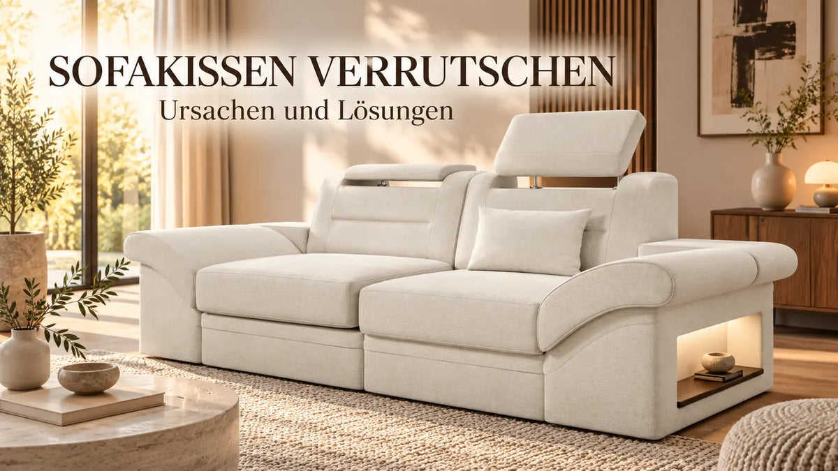 Verrutschende Sofakissen – Sofa Dreams Monza Sofa mit losen Sitz- und Rückenkissen