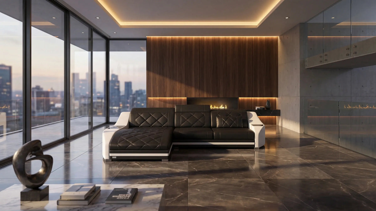 Ecksofa kaufen | L-Form Sofa mit Ottomane
