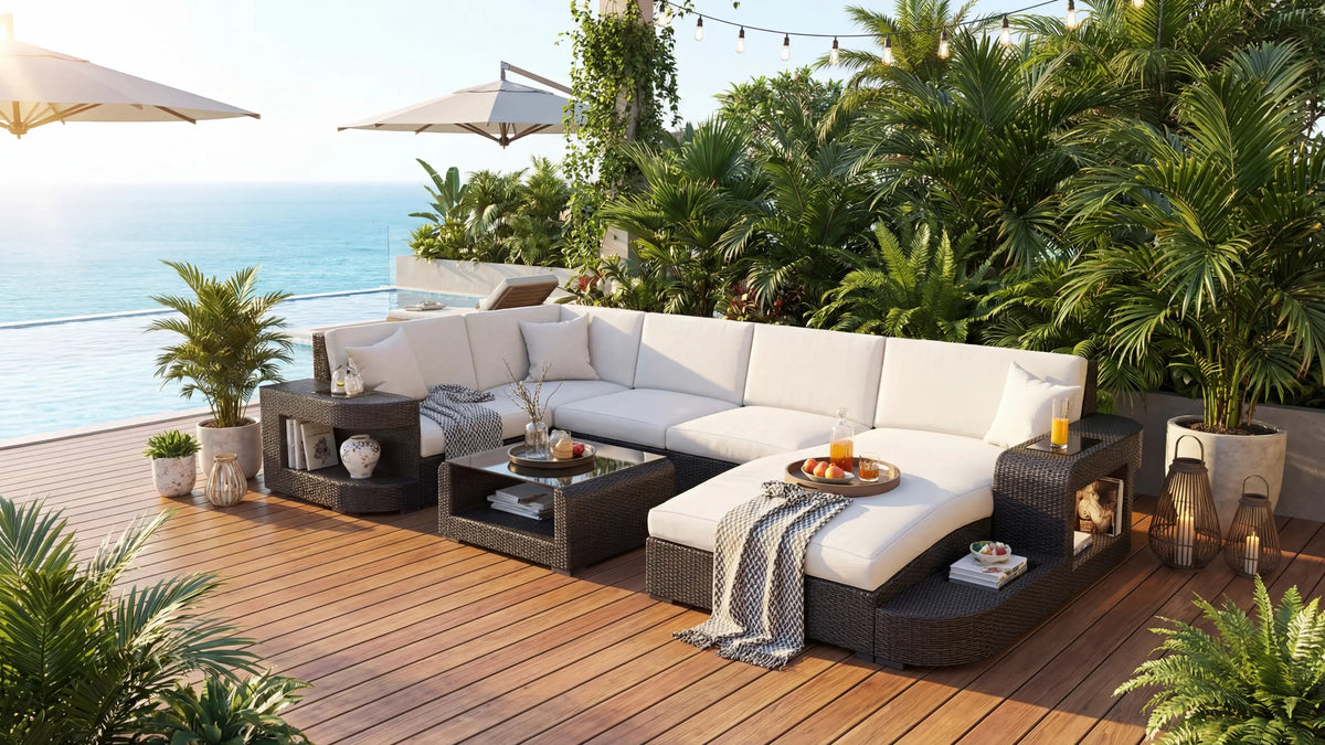 Rattan Sofas sofort lieferbar