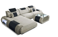 Couch Rimini L-Form in Stoff