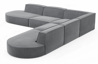 Stoff Ecksofa Alegranza L-Form Hellgrau