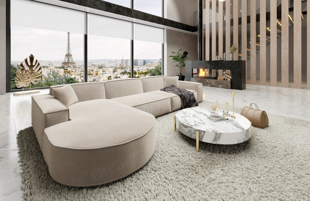 Couch Alegranza L-Form in Stoff