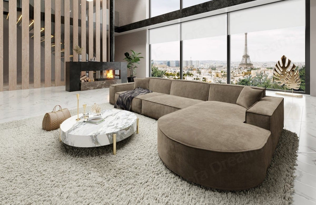 Couch Alegranza L-Form in Stoff