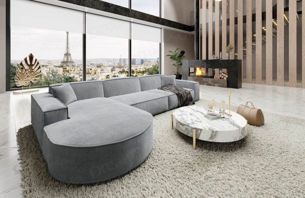 Couch Alegranza L-Form in Stoff