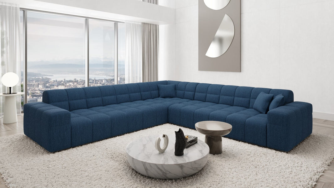 Couch Ibiza L-Form in Stoff
