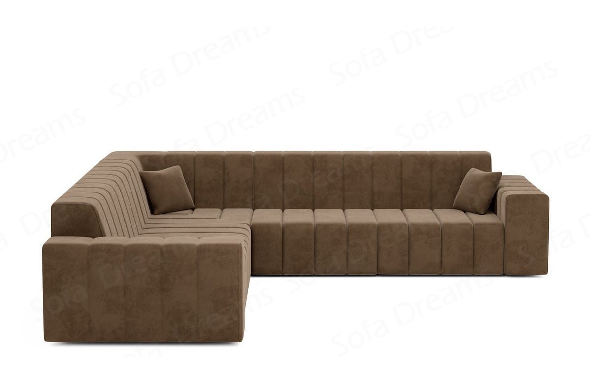 Couch Gran Canaria L-Form in Stoff Braun