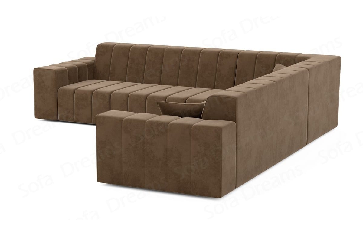 Couch Gran Canaria L-Form in Stoff Braun