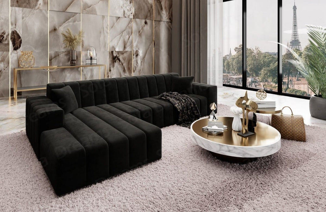 Couch Gran Canaria L-Form in Stoff Kurz