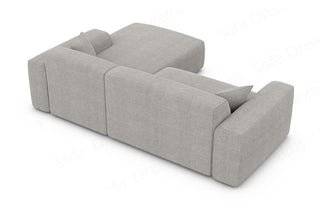 Stoff Ecksofa Mallorca L-Form Hellgrau