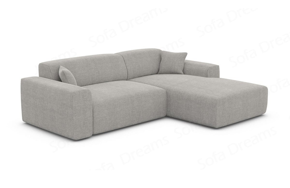 Stoff Ecksofa Mallorca L-Form Hellgrau