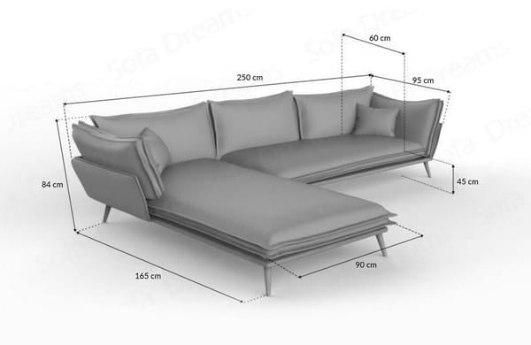 Stoff Ecksofa Lobos L-Form Schwarz