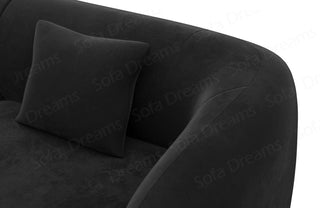 Stoff Ecksofa Marbella L-Form Schwarz