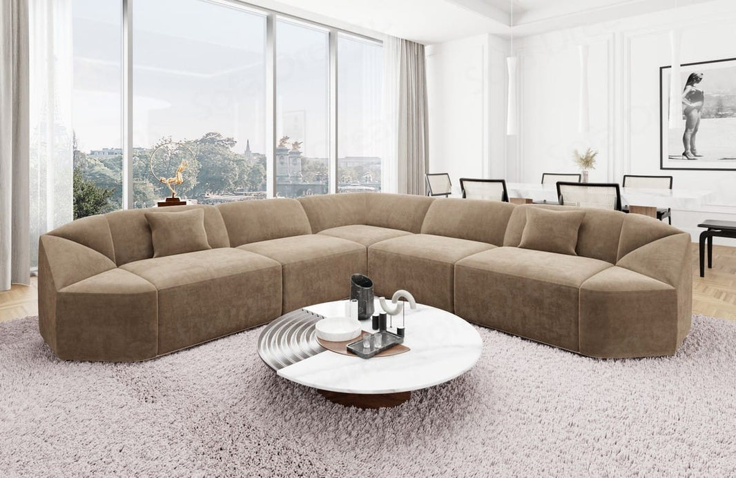 Stoff Ecksofa Cabrera L-Form