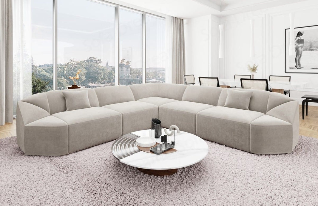 Stoff Ecksofa Cabrera L-Form