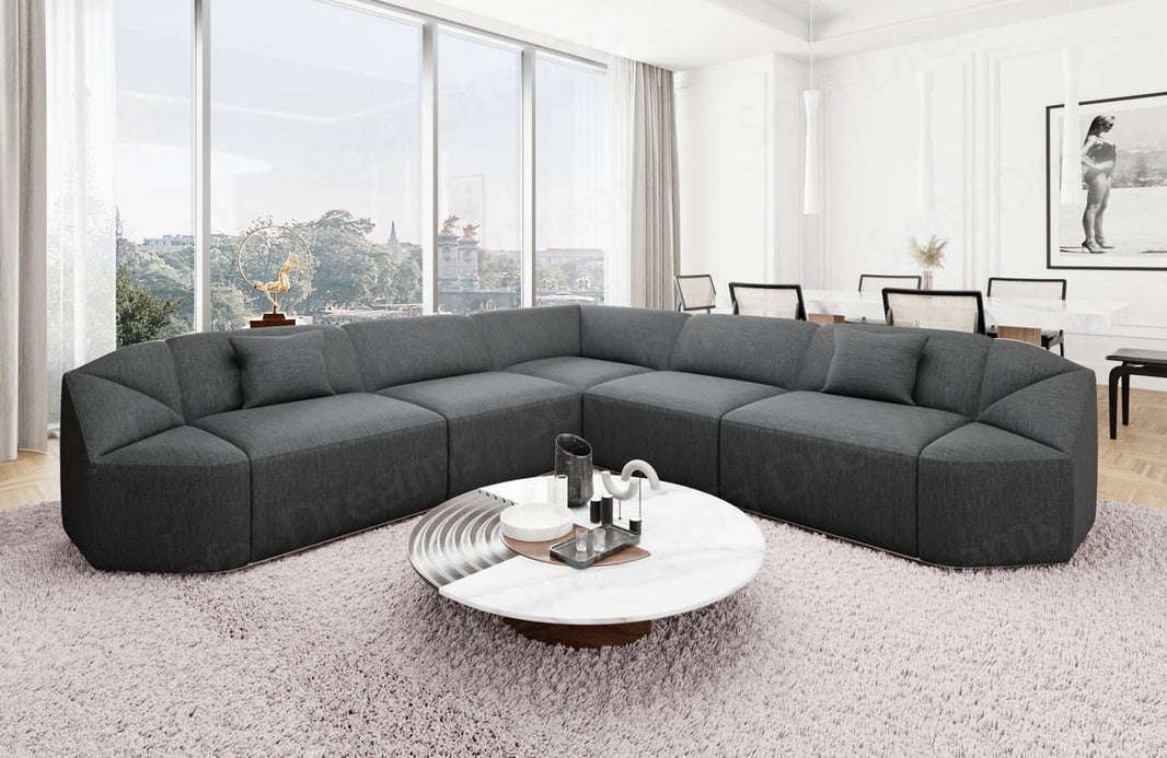 Stoff Ecksofa Cabrera L-Form