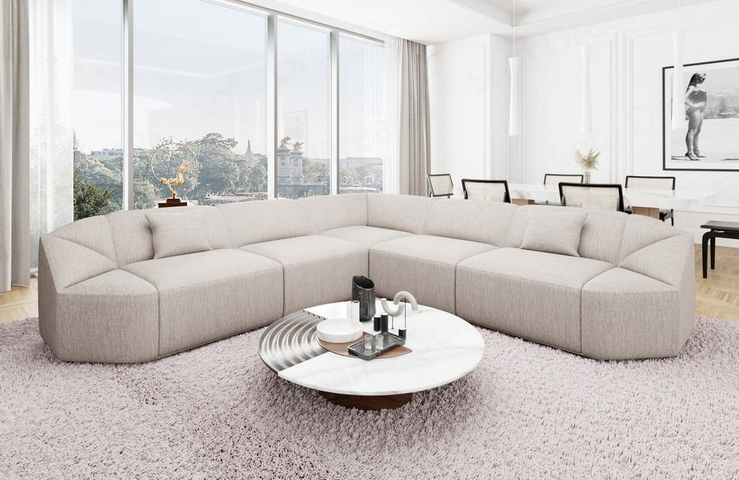 Stoff Ecksofa Cabrera L-Form