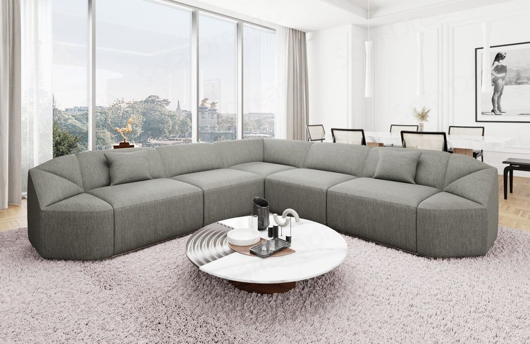Stoff Ecksofa Cabrera L-Form