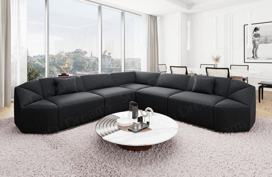 Stoff Ecksofa Cabrera L-Form