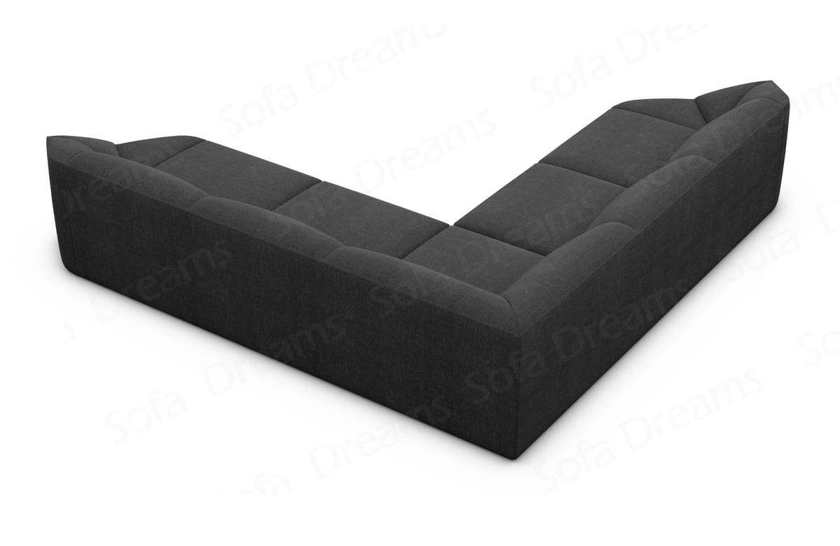 Stoff Ecksofa Cabrera L-Form Schwarz