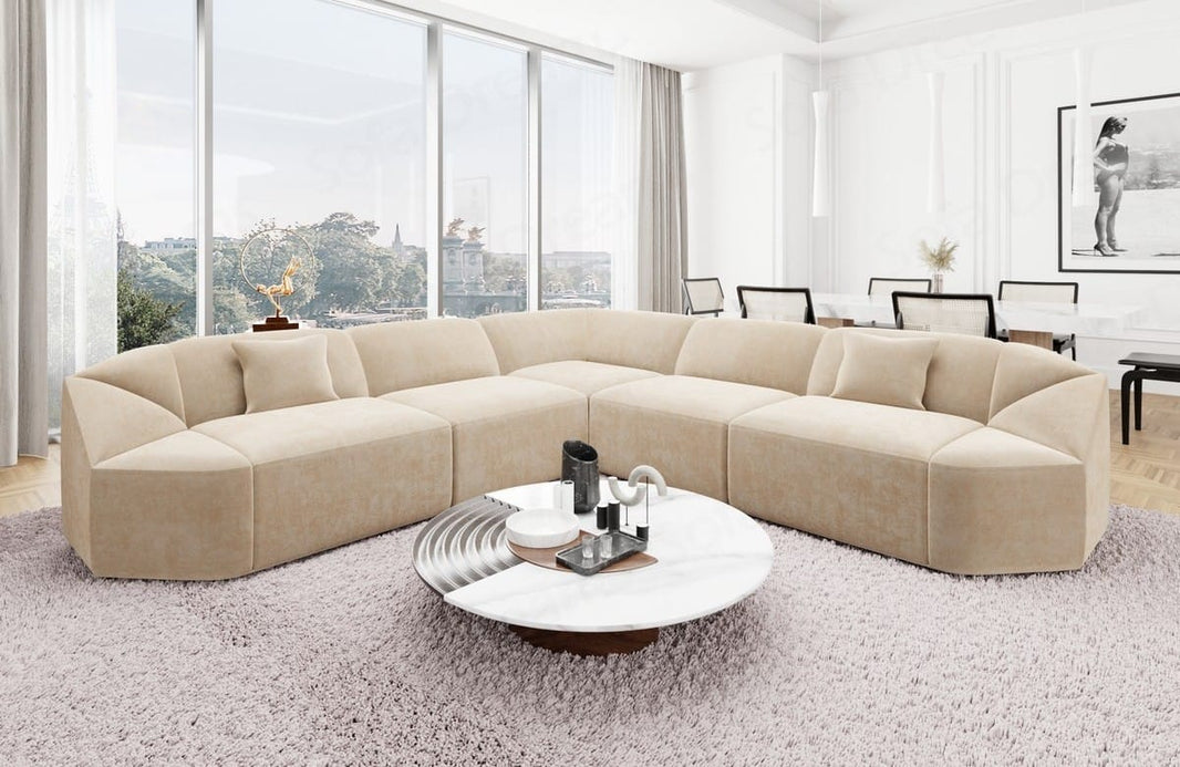 Stoff Ecksofa Cabrera L-Form