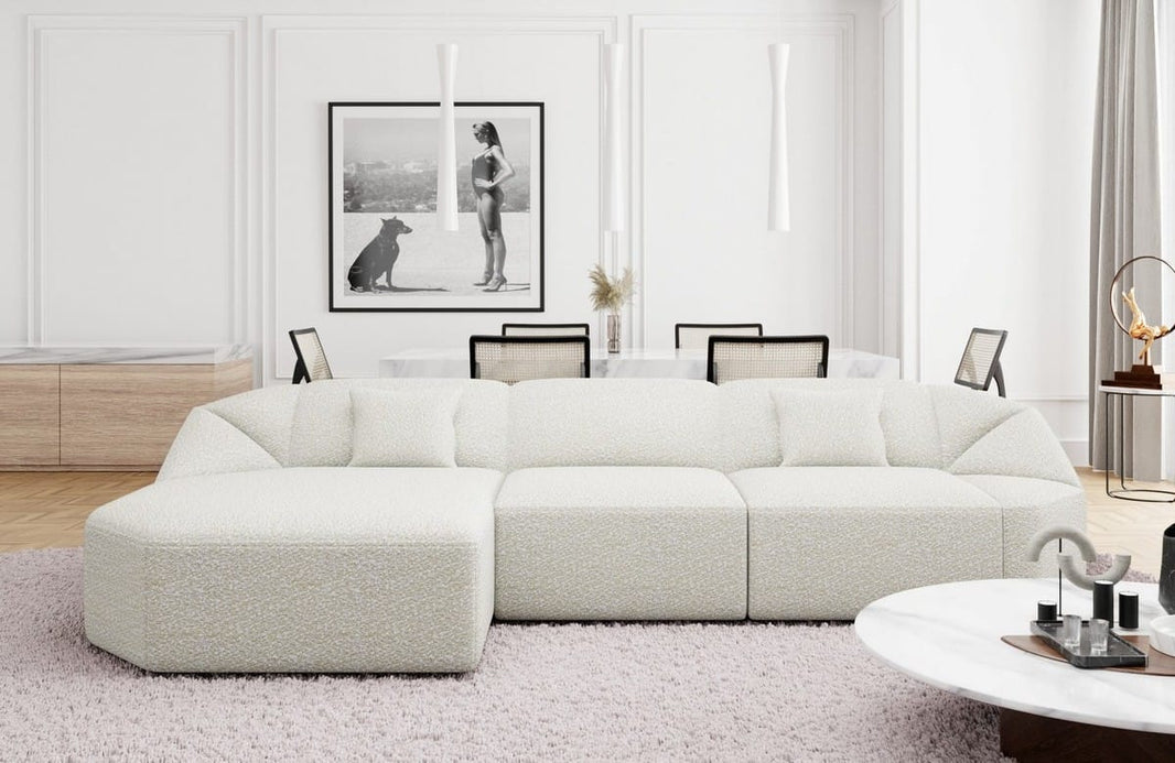 Stoff Ecksofa Cabrera L-Form Kurz