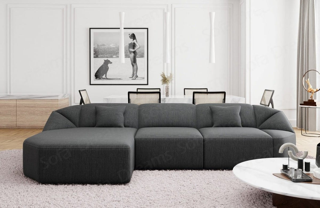 Stoff Ecksofa Cabrera L-Form Kurz