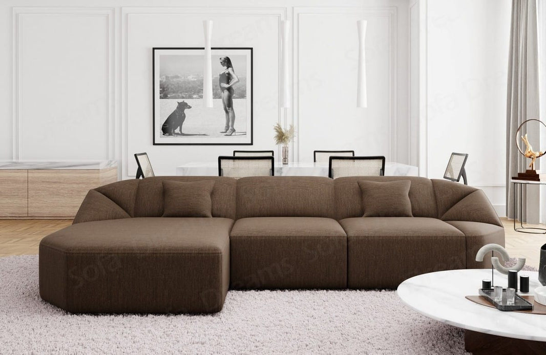 Stoff Ecksofa Cabrera L-Form Kurz