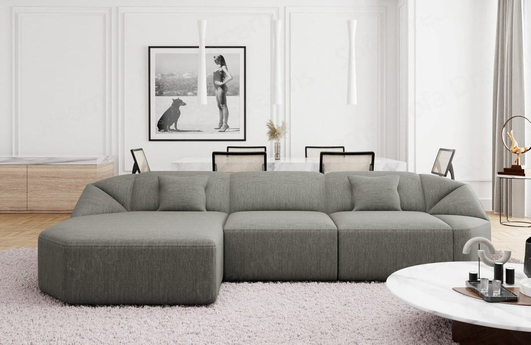 Stoff Ecksofa Cabrera L-Form Kurz