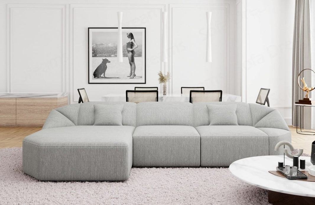 Stoff Ecksofa Cabrera L-Form Kurz