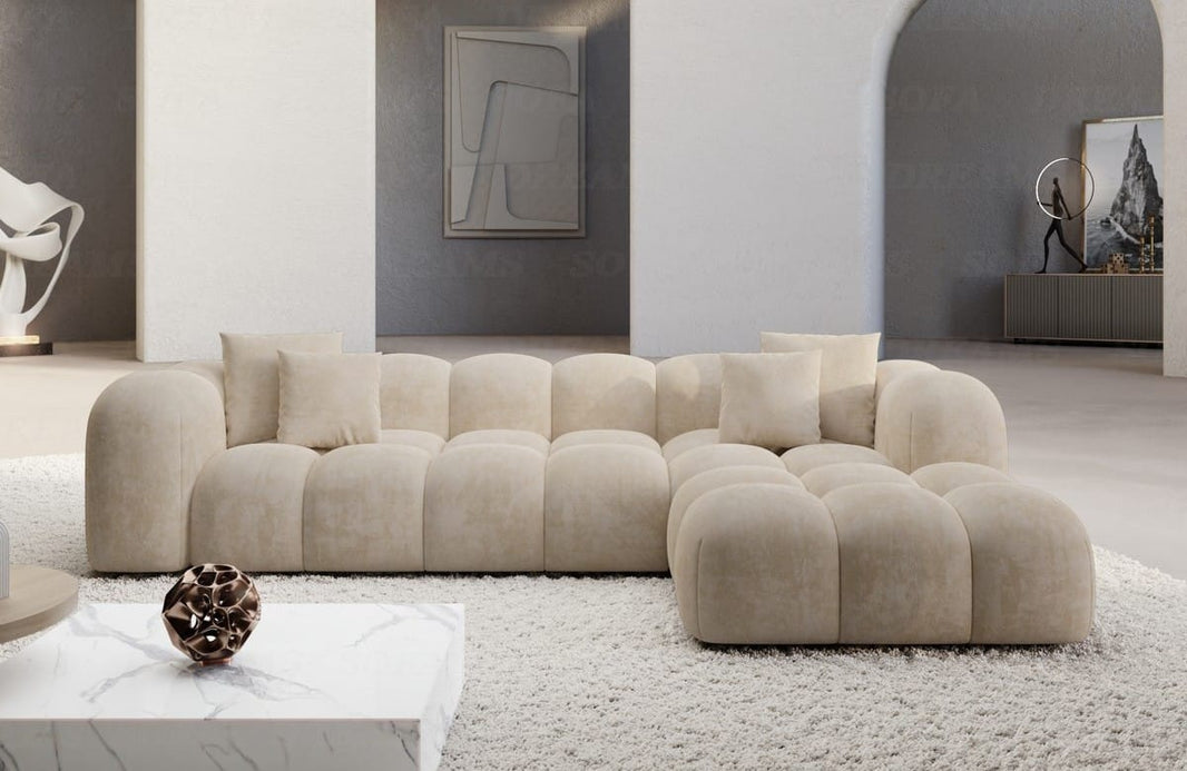 Stoff Ecksofa Formentera L-Form