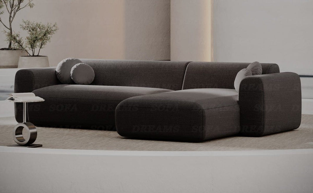 Ecksofa Cortegada L-Form aus Stoff Kurz