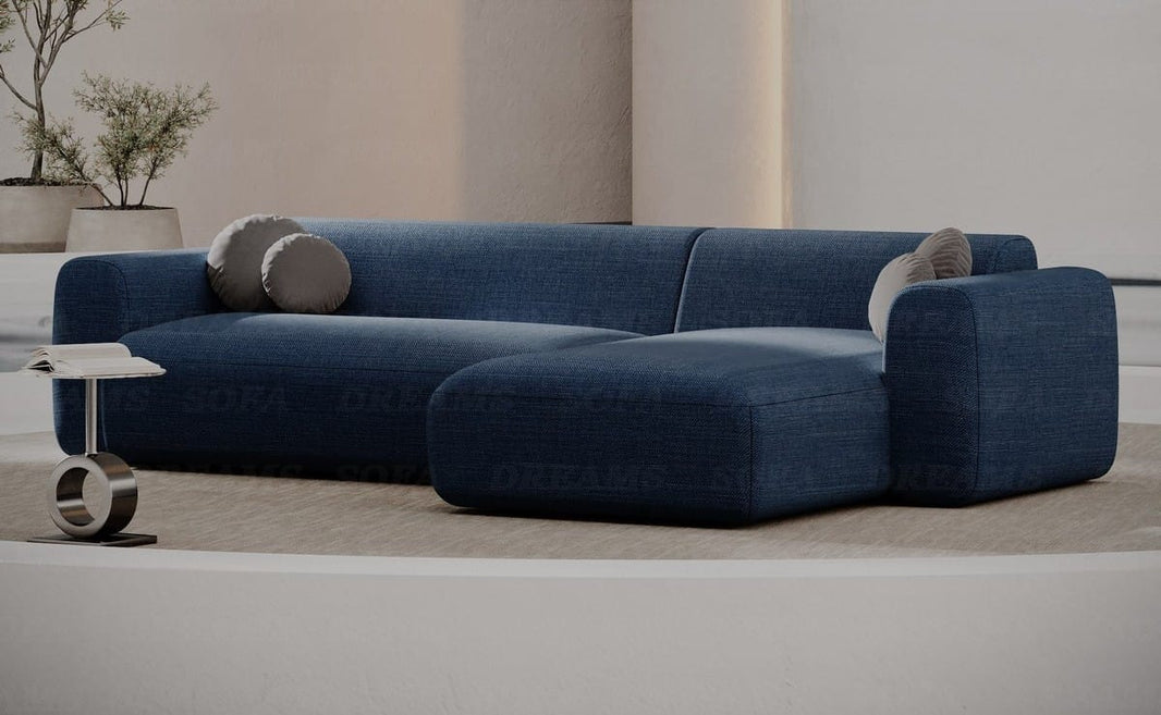 Ecksofa Cortegada L-Form aus Stoff Kurz