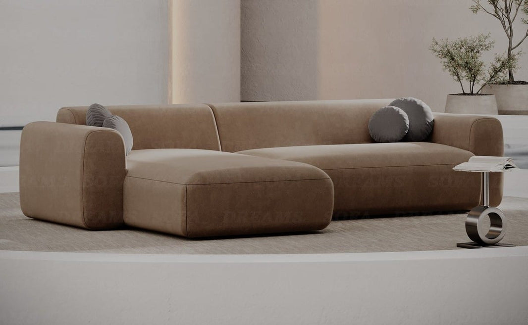 Ecksofa Cortegada L-Form aus Stoff Kurz