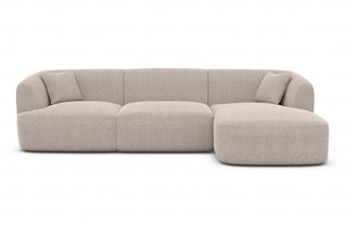 Ecksofa Tabarca L-Form aus Stoff Beige
