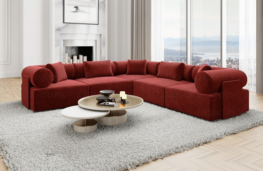 Ecksofa Laguardia L-Form aus Stoff