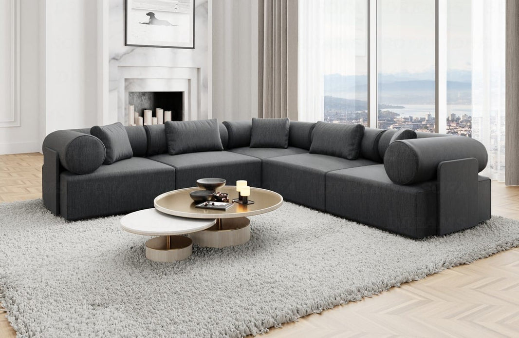 Ecksofa Laguardia L-Form aus Stoff
