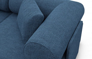 Ecksofa Laguardia L-Form aus Stoff Blau