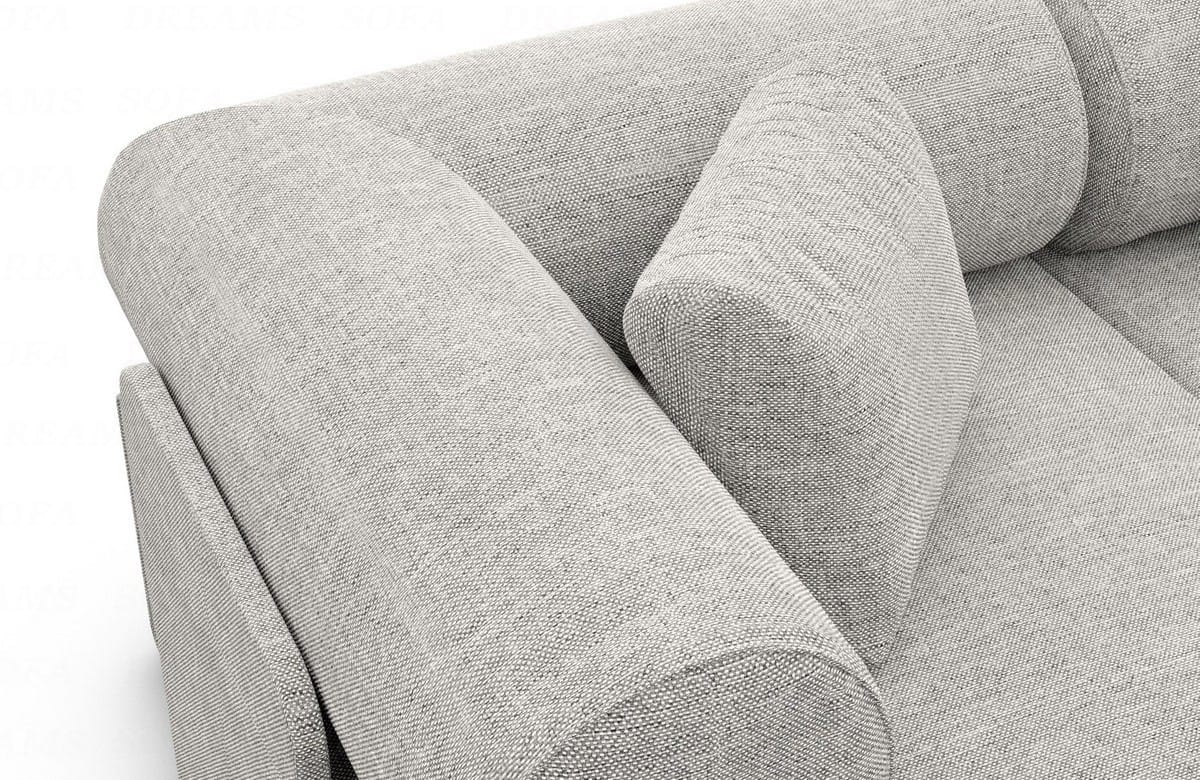 Couch Laguardia L-Form in Stoff Hellgrau