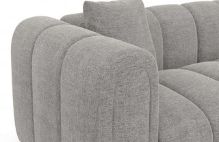 Stoff Ecksofa Almagro L-Form Hellgrau