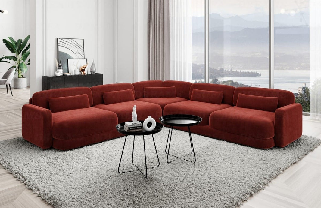 Ecksofa Valencia L-Form aus Stoff