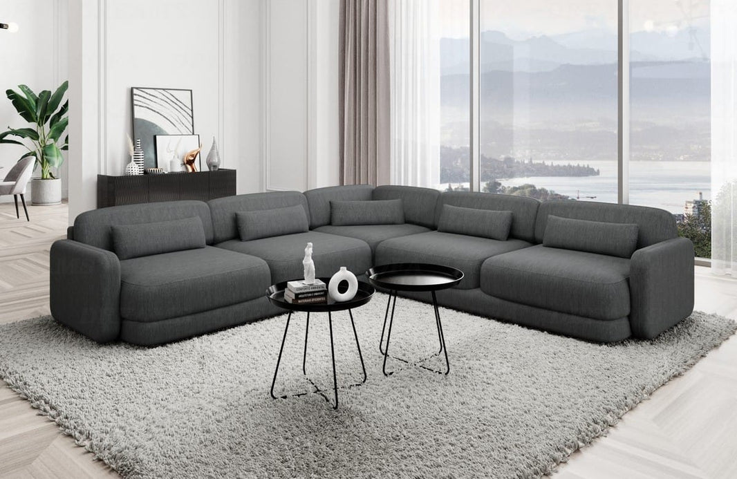 Ecksofa Valencia L-Form aus Stoff