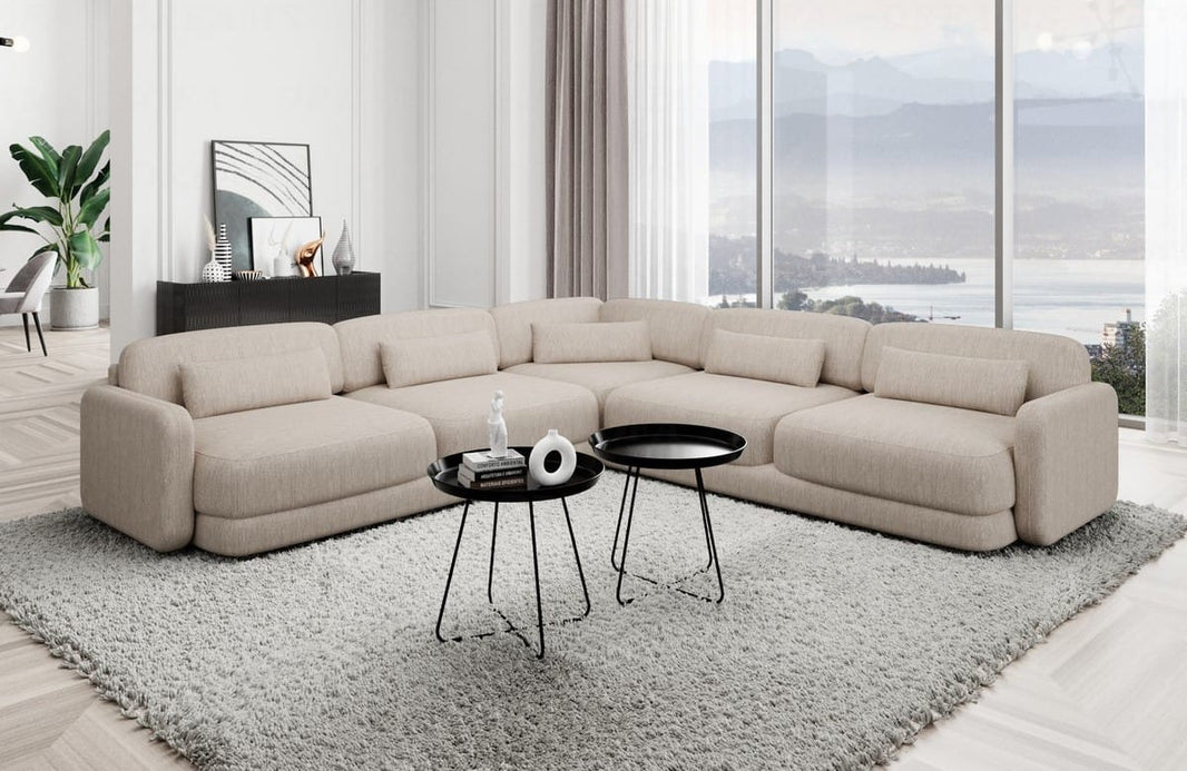 Ecksofa Valencia L-Form aus Stoff