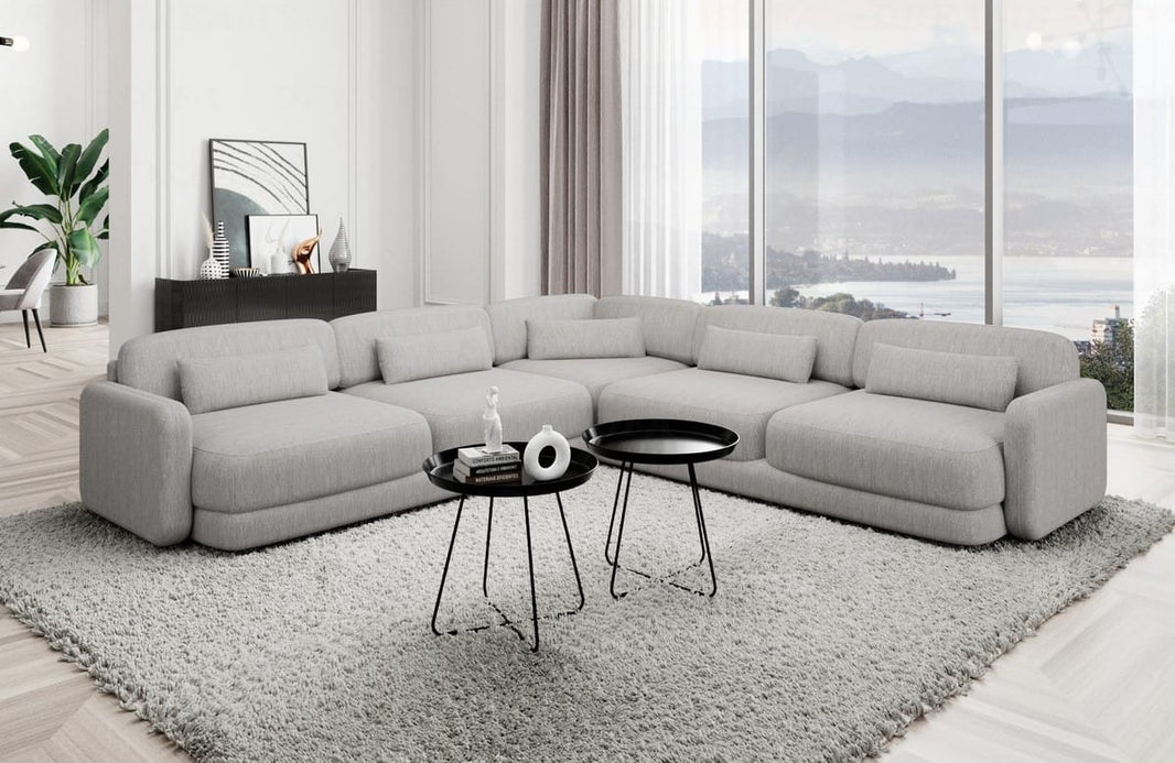 Ecksofa Valencia L-Form aus Stoff